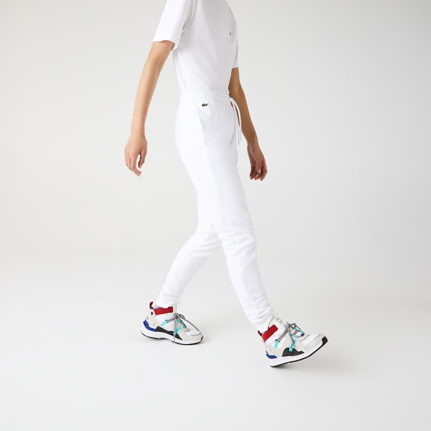 Pantalones Deportivos Lacoste SPORT Tennis Fleece Mujer Blancos | MO0-66726U9
