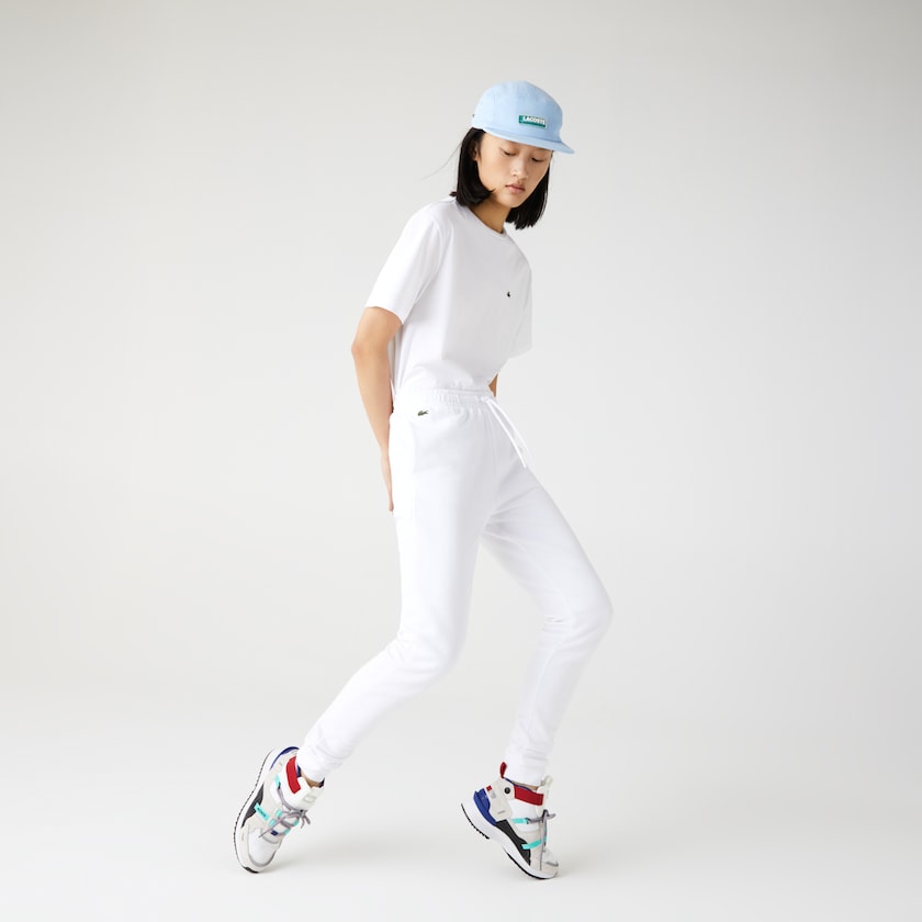 Pantalones Deportivos Lacoste SPORT Tennis Fleece Mujer Blancos | MO0-66726U9