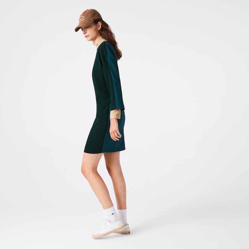 Vestido Lacoste Crew Neck Flowy Mujer Verdes | UM9-03820T3
