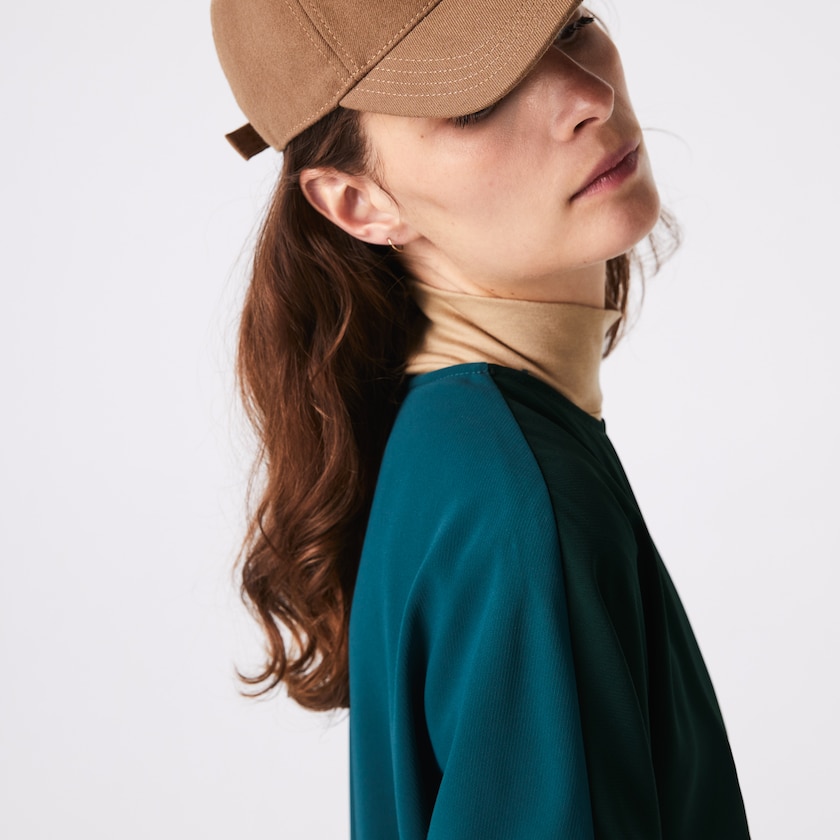 Vestido Lacoste Crew Neck Flowy Mujer Verdes | UM9-03820T3