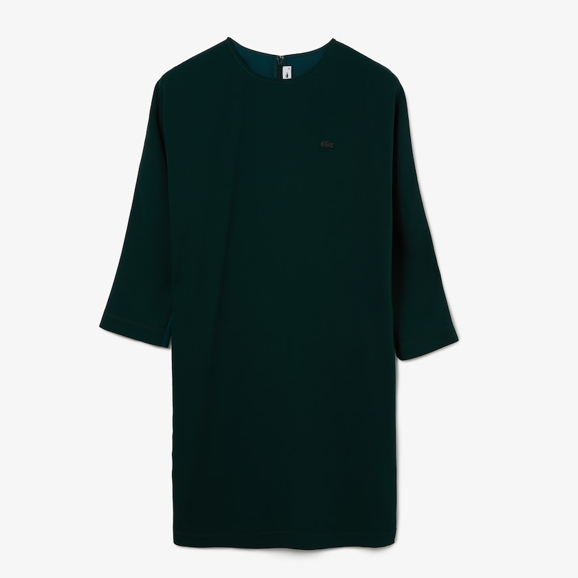 Vestido Lacoste Crew Neck Flowy Mujer Verdes | UM9-03820T3