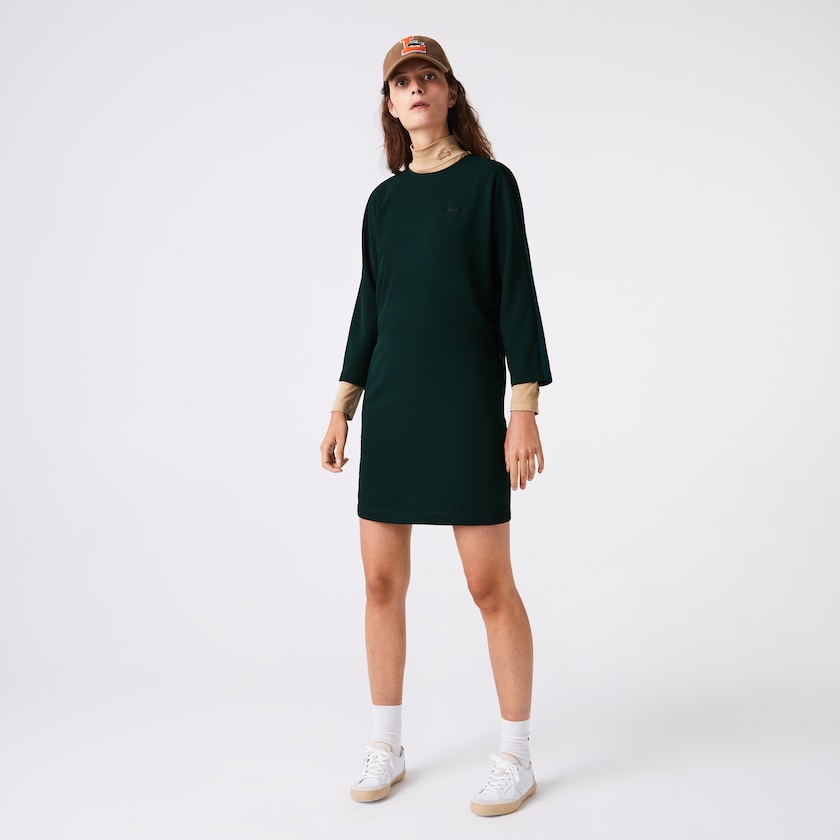 Vestido Lacoste Crew Neck Flowy Mujer Verdes | UM9-03820T3