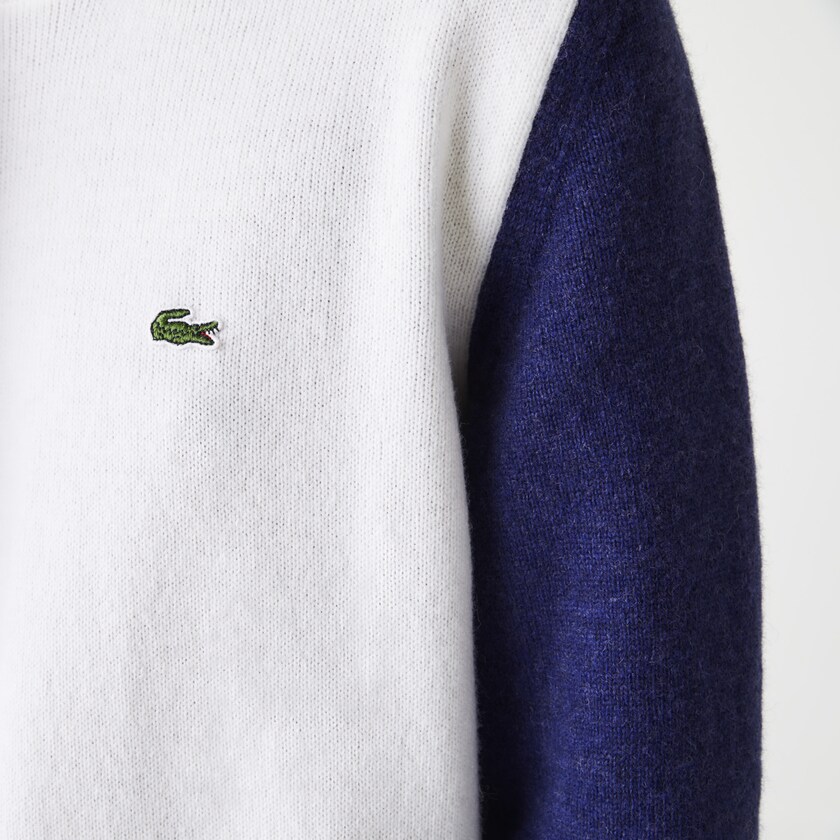 Vestido Lacoste Made In France Tricolour Wool Sweater Mujer Blancos Azules Rojos | LD1-83728L2