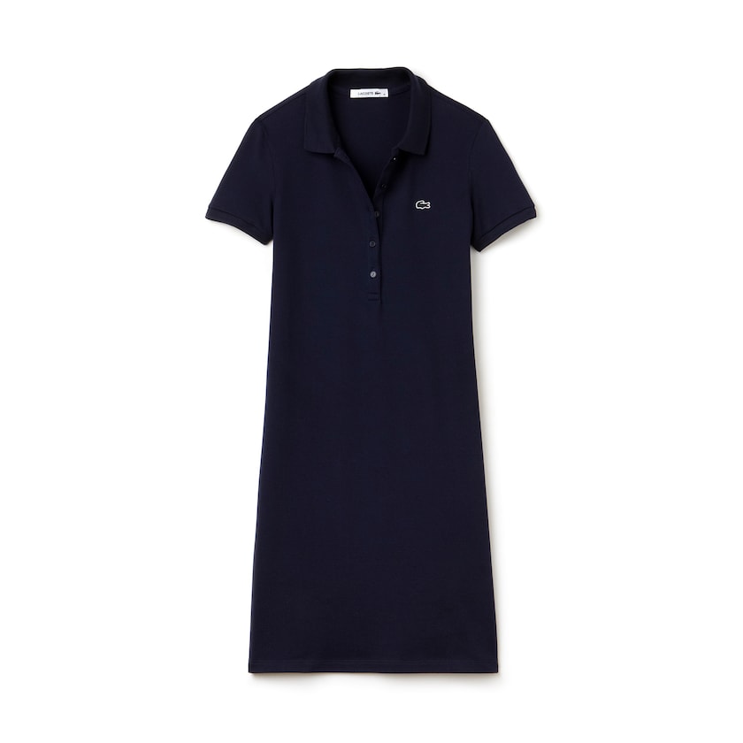 Vestido Lacoste Polo in stretch mini piqué Mujer Azul Marino Azules | UX8-82278T7