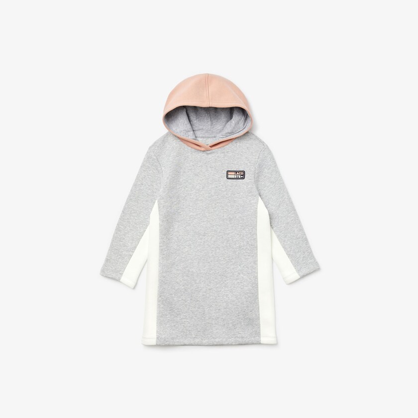 Vestido Lacoste Niños Grises Rosas Blancos SPORT Colorblock Fleece Sweatshirt LQ8-05850B9